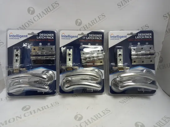 BOX OF 3 INTELLIGENT HARDWARE DESIGNER LATCH HANDLE PACKS 