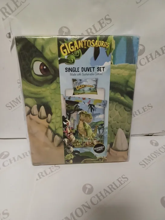 CHARACTER WORLD GIGANTOSAURUS SINGLE DUVET SET 