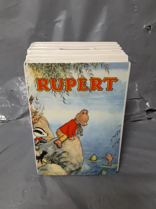 WEDGWOOD RUPERT BEAR STACK OF BOOKS