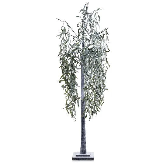 ALISON CORK 180CM PRE-LIT GREEN LEAF DETAIL INDOOR WILLOW TREE