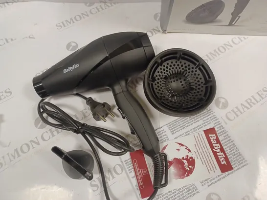 BOXED BABYLISS PRO SILENCE VOLUME 2200 HAIR DRYER