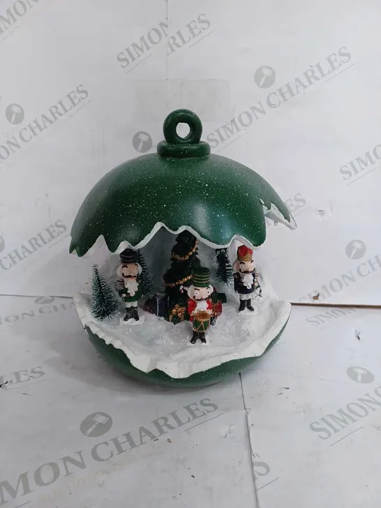 SANTAS EXPRESS PRE-LIT SPHERE WITH CHRISTMAS CHARACTER SCENE