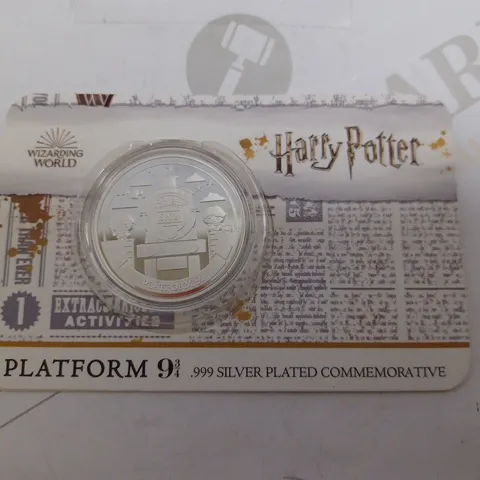 HARRY POTTER SILVER PLATED COMMEMORATIVE COIN