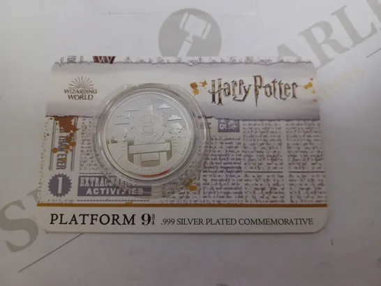 HARRY POTTER SILVER PLATED COMMEMORATIVE COIN