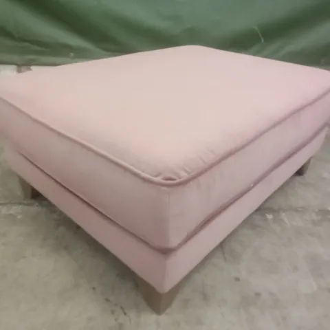 DESIGNER THE LOUNGE COMPANY MADE FOOTSTOOL - PINK FABRIC 