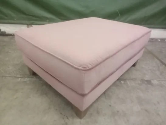 DESIGNER THE LOUNGE COMPANY MADE FOOTSTOOL - PINK FABRIC 