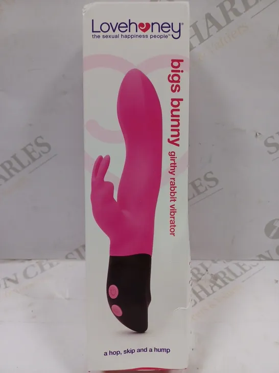 BOXED LOVEHONEY BIGS BUNNY GIRTHY RABBIT VIBRATOR 