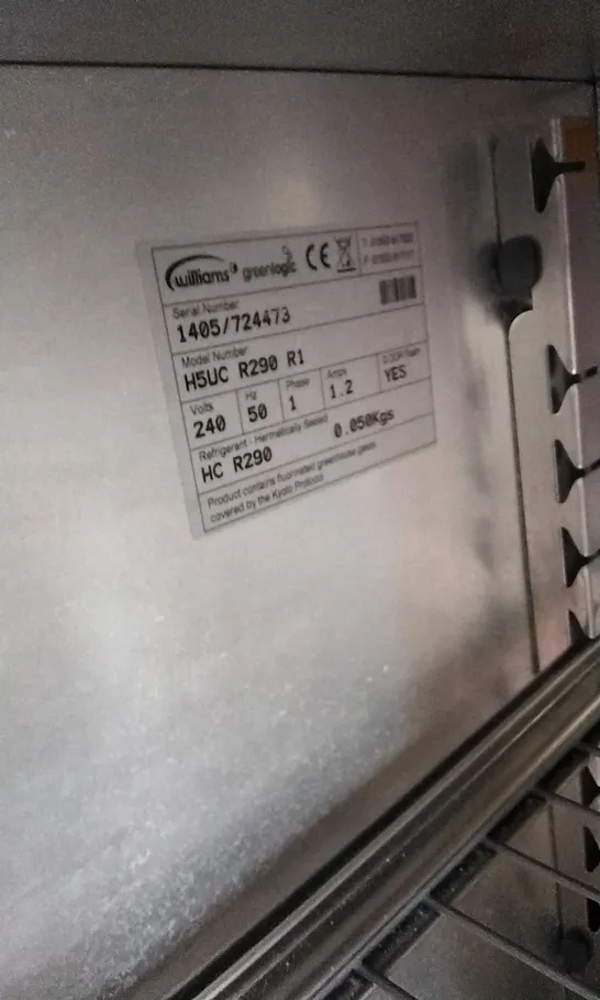 WILLIAMS H5UC R290 R1 UNDER COUNTER FRIDGE