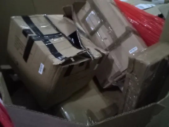 PALLET OF ASSORTED ITEMS INCLUDING STOREMIC TOILET SEAT, INFRARED HEAT LAMP, MULTIFUNCTIONAL FOOD PROCESSOR, TOWEL RACK