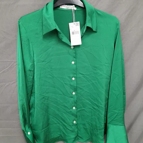 MANGO LADIES SHIRT GREEN SIZE S