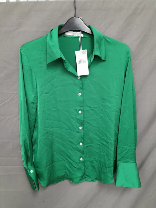 MANGO LADIES SHIRT GREEN SIZE S