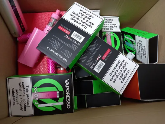 BOX OF APPROXIMATELY 20 ASSORTED E-CIGARETTES