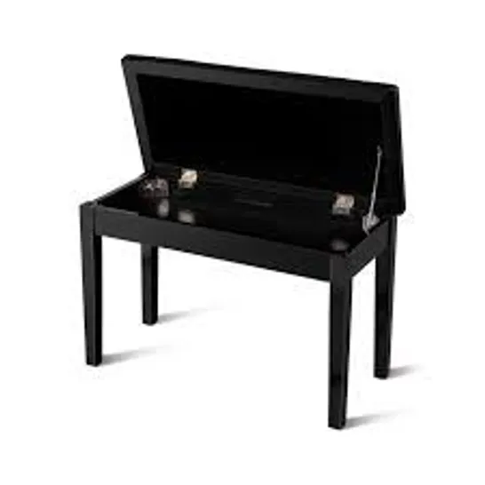 BOXED COSTWAY 2-IN-1 PADDED PIANO BENCH WITH STORAGE SPACE - BLACK