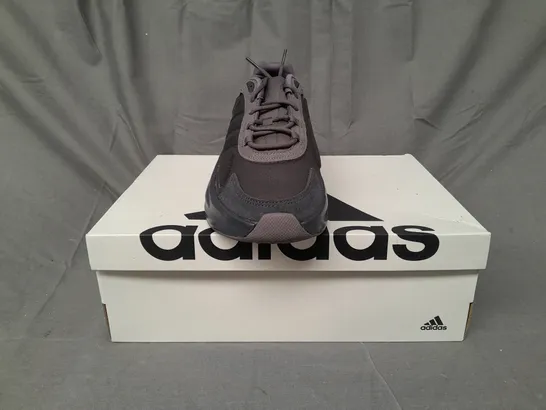 BOXED PAIR OF ADIDAS OZELLE SHOES IN BROWN UK SIZE 10