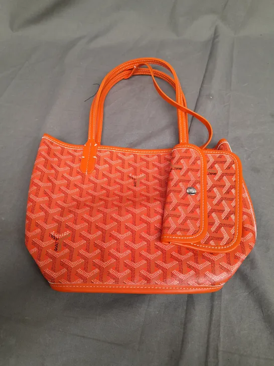 GOYARD ORANGE SMALL HAND BAG