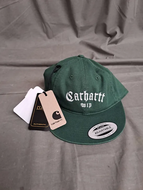 CARHARRT ADJUSTABLE CAP IN ONYX GREEN ONE SIZE 