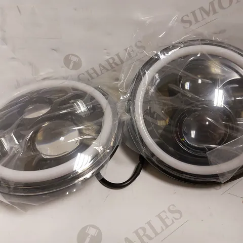 BOX OF 2 LED HEADLIGHTS - MODEL UNKNOWN