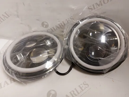 BOX OF 2 LED HEADLIGHTS - MODEL UNKNOWN