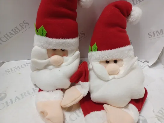 SET OF 2 SANTA CURTAIN TIE BACKS