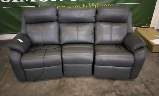 QUALITY BRITISH DESIGNED & MANUFACTURED G PLAN KINGSBURY 3 SEATER POWER RECLINER CURVED SOFA CAPRI SEAL LEATHER