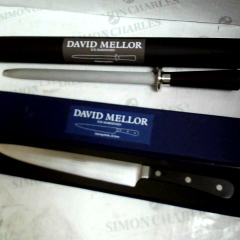 DAVID MELLOR SHARPENING STEEL + CARVING KNIFE 22.5CM