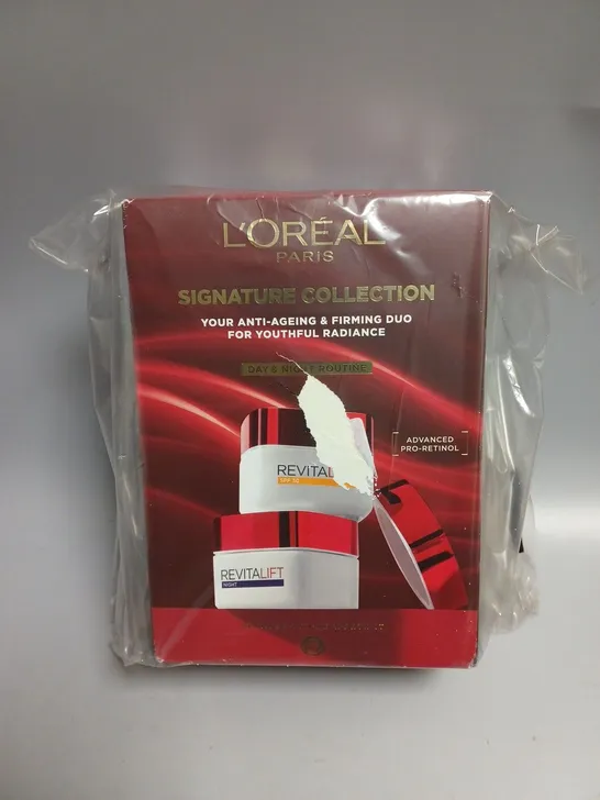 BOXED SET OF TWO L'OREAL PARIS SIGNATURE COLLECTION DAY AND NIGHT ROUTINE