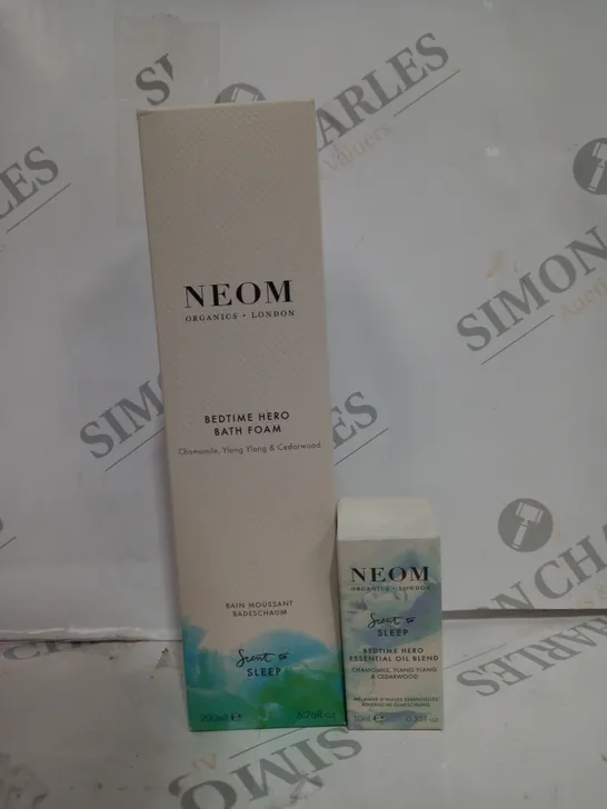 NEOM BEDTIME HERO BATH FOAM AND ESSENTIAL OIL