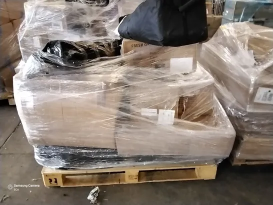 PALLET OF ASSORTED ITEMS INCLUDING FRESH GRILLS PIZZA OVEN, DUMBELL SET, MAGIC LIFE EXERCISE BIKE, EXPLOYER K2 2 PERSON KAYAK