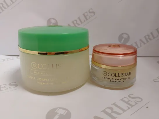 BOX OF 2 COLLISTAR ITEMS TO INCLUDE DEEP MOISTURISING CREAM AND ANTI-AGE LIFTING BODY CREAM