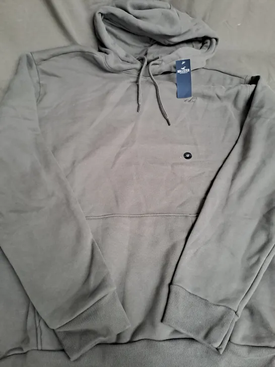 HOLLISTER HOODIE, GREY - SIZE LARGE T 