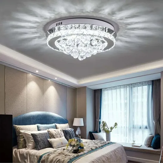 BOXED HURT LED FLUSH MOUNT CEILING LAMP CHROME