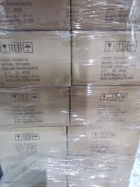 PALLET OF APPROXIMATELY 550 EMCOLED LED 2D18WW 18W 1800LM (GR10Q) - COLLECTION ONLY