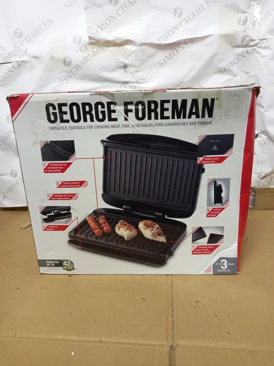 GEORGE FOREMAN MEDIUM REMOVABLE PLATES GRILL 24330