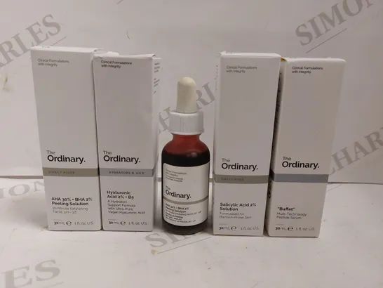 BOX OF APPROX 5 THE ORDINARY ITEMS TO INCLUDE BUFFET SERUM, SALICYLIC ACID, HYALURONIC ACID