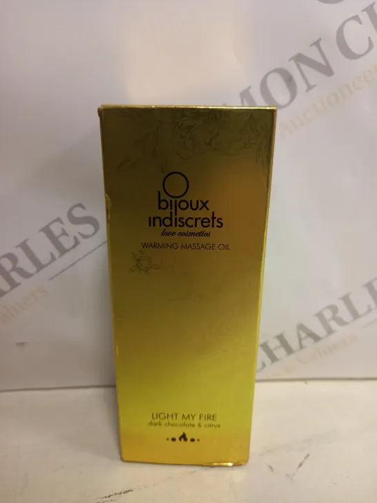 BOXED DARK CHOCOLATE WARMING  MASSAGE OIL BIJOUX COSMETIQUES 10447