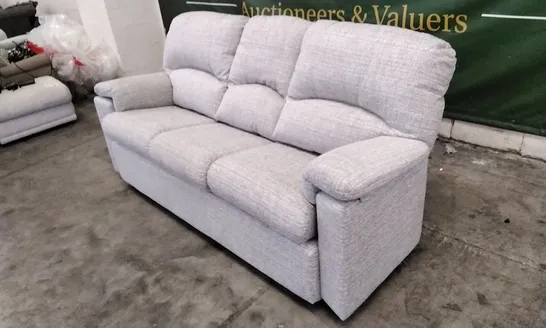 QUALITY BRITISH DESIGNED & MANUFACTURED G PLAN CHLOE C 3 SEATER SOFA LOOM SHALE FABRIC