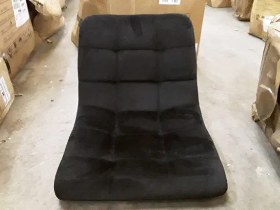 BOXED SET OF 2 BLACK VELVET DINING CHAIRS