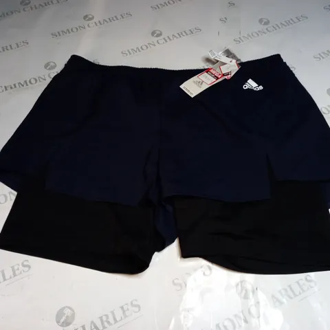 ADIDAS 2 IN 1 SHORTS SIZE L