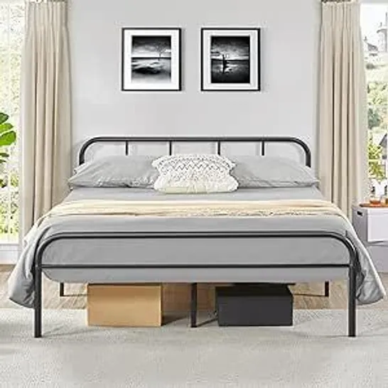 BOXED YAHEETECH BED FRAME - BLACK // SIZE: 150 X 200cm (1 BOX)