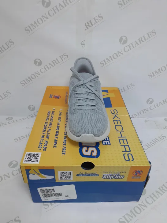 SKECHERS BRILL PATH TRAINERS - GREY - SIZE 6