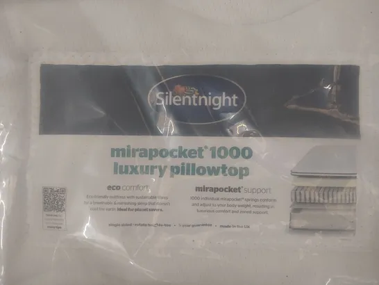 QUALITY BAGGED 4' 6" DOUBLE SILENTNIGHT MIRAPOCKET 1000 LUXURY PILLOWTOP MATTRESS