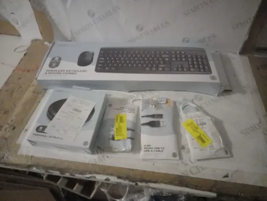 LOT OF APPROX 5 ASSORTED ITEMS TO INCLUDE WIRELESS KEYBOARD