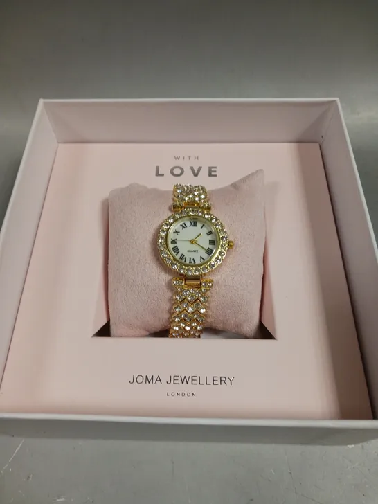 JOMA JEWELLERY GOLD EFFECT WHITE DIAL WATCH 