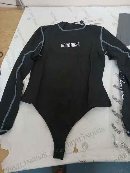 HOODRICH NOTHING TO SOMETHING DISTINCT LS BODYSUIT BLACK/WHITE/CLEAR SKY SIZE L