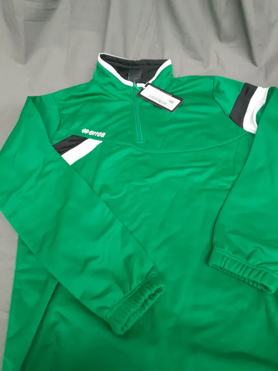 ERREA FRANKLIN 1/4 ZIP TOP IN GREEN SIZE M