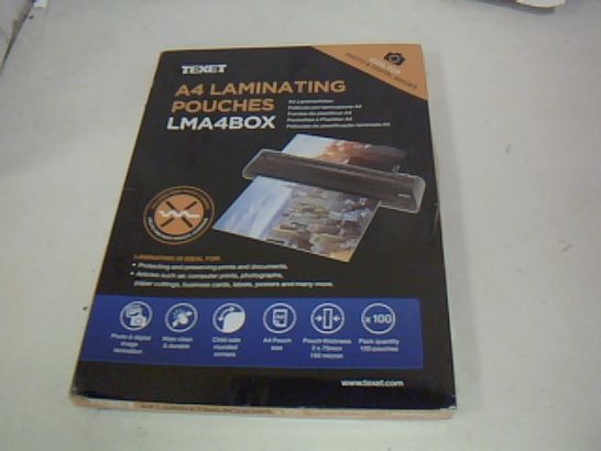 SEALED TEXET A4 LAMINATING POUCHES - 100