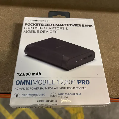 BOXED OMNICHARGE POCKETEIZED SMARTPHONE BANK - 12,800 MAH 