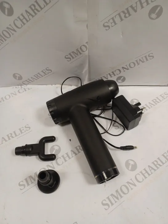 UNBRANDED HANDHELD MASSAGE GUN WITH TWO ATTACHMENTS 