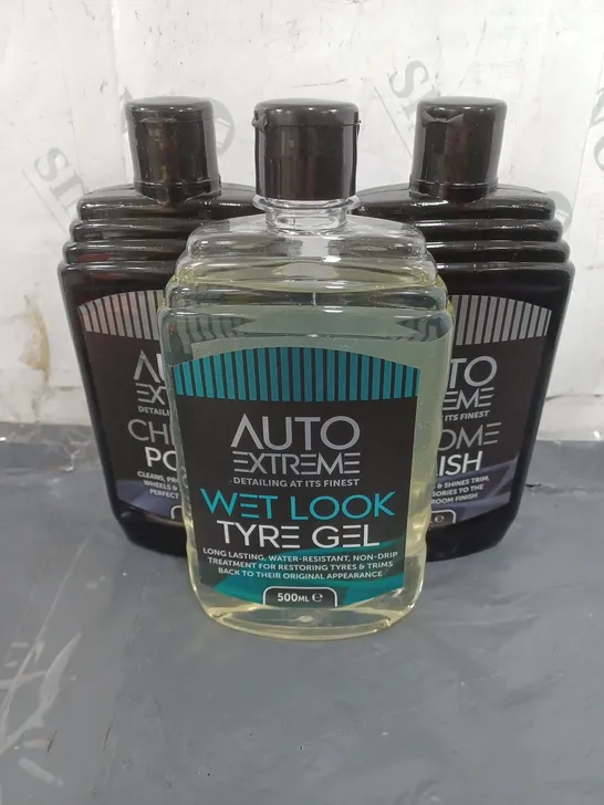 LOT OF 3 AUTO EXTREME - WET LOOK AND CHROME POLISH 500ML / COLLECTION ONLY 