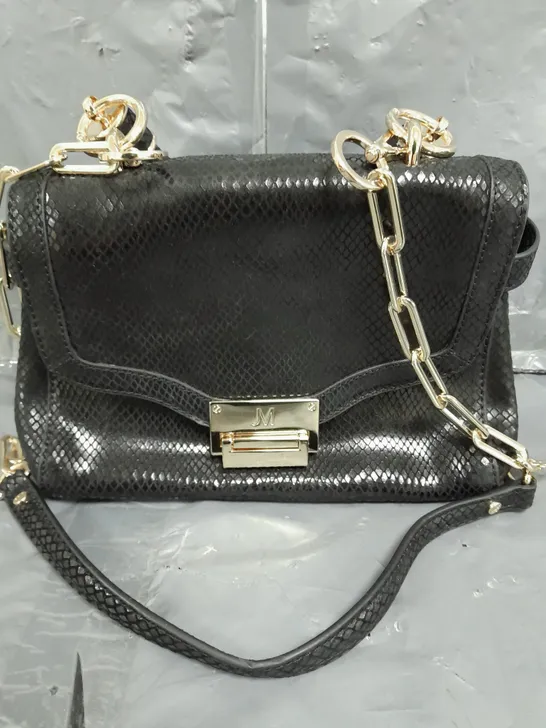 OUTLET JULIEN MACDONALD MEDIUM TOP HANDLE LEATHER GRAB BAG IN BLACK